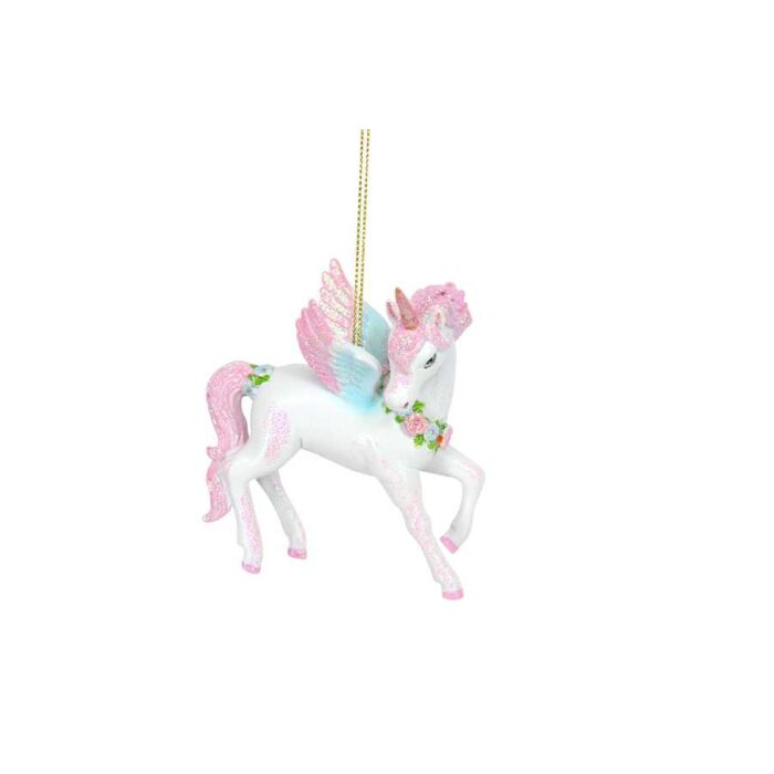 Giesla Graham White/Pink Resin Unicorn Decorations-2
